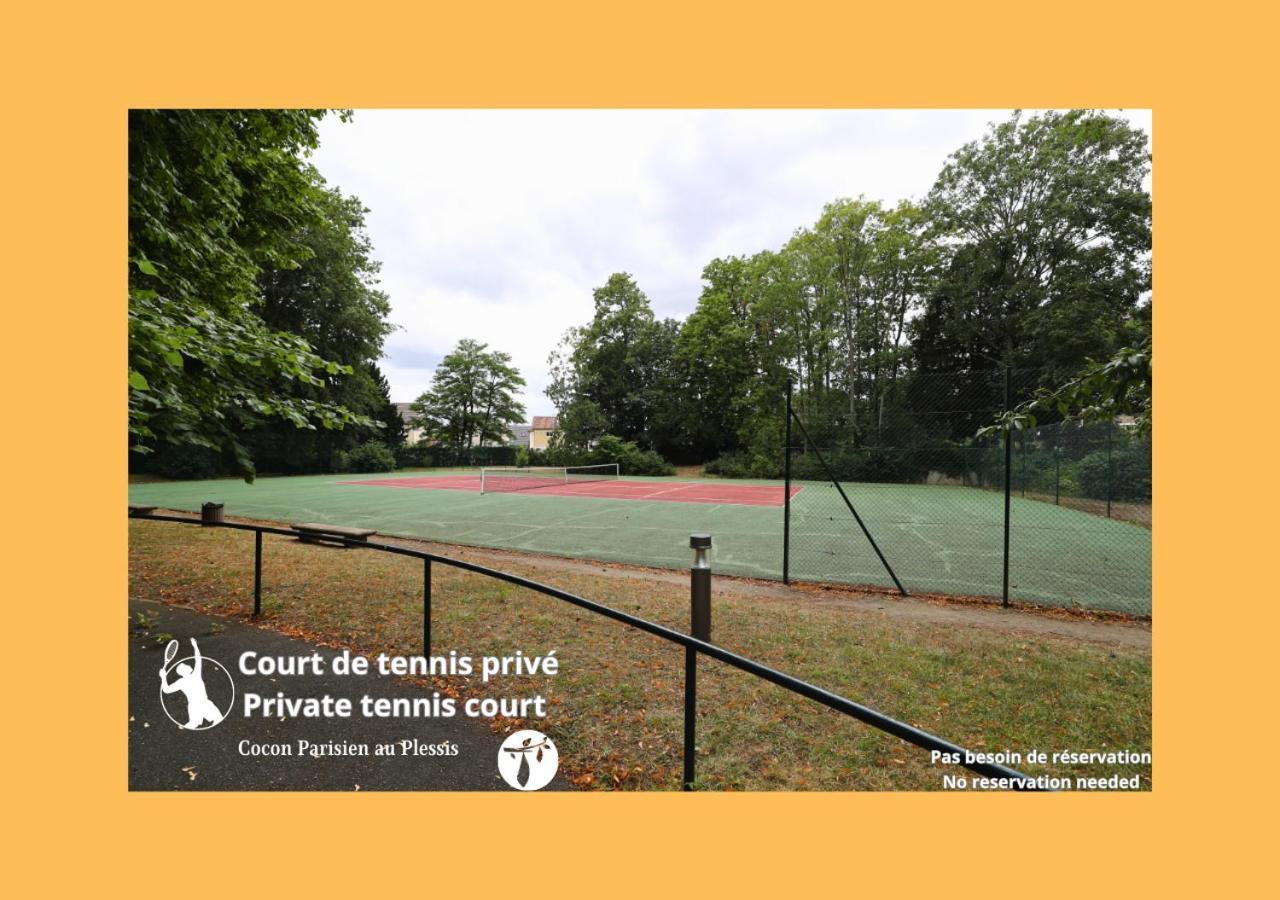 Cocon Parisien Au Plessis - Court De Tennis Prive Apartment Le Plessis-Bouchard Bagian luar foto